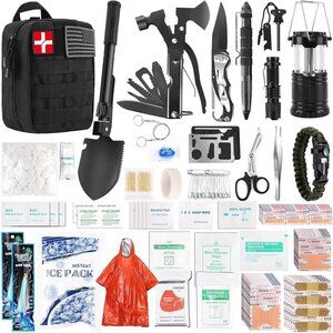 318-Piece Emergency Survival Kit for Travel, Camping, and Disaster Preparedness